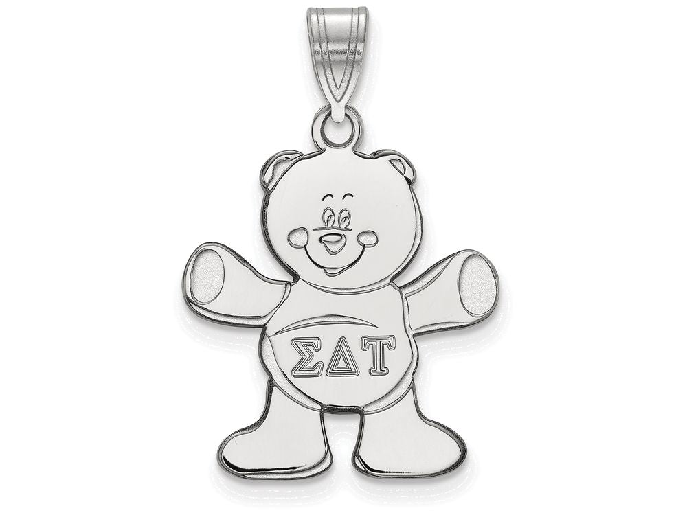 LogoArt Sterling Silver Sigma Delta Tau Medium Pendant Necklace