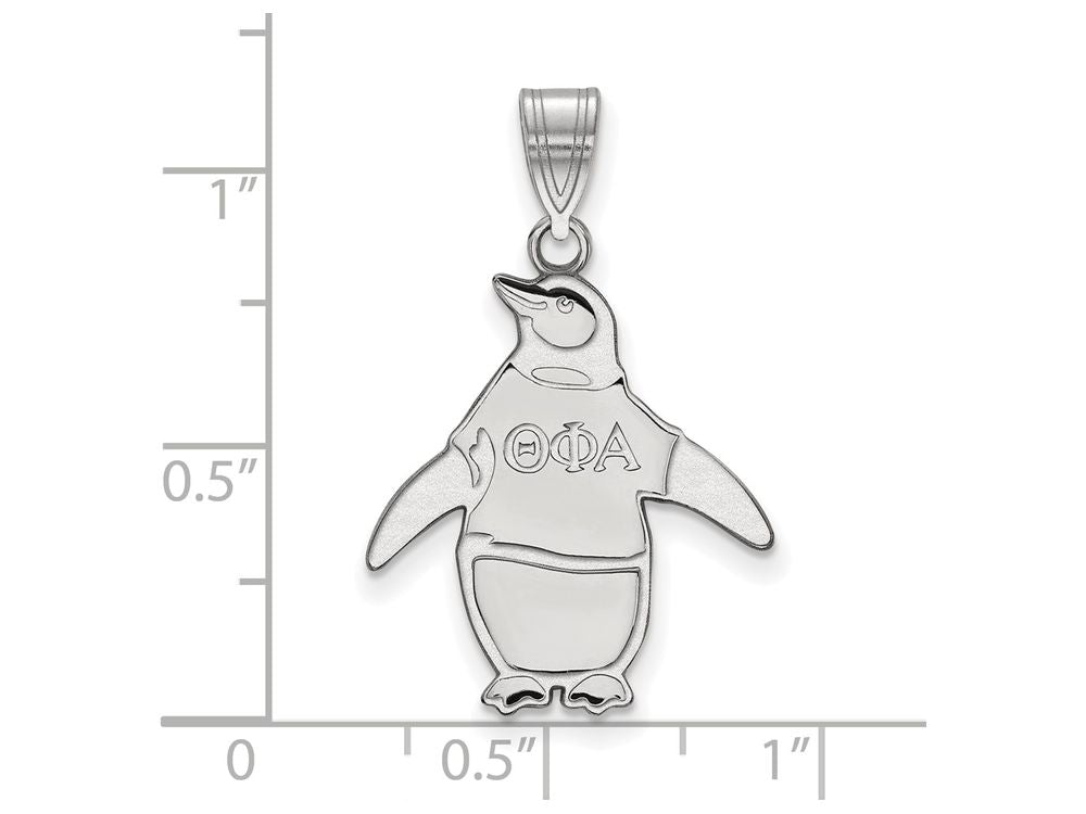 LogoArt Sterling Silver Theta Phi Alpha Medium Pendant Necklace