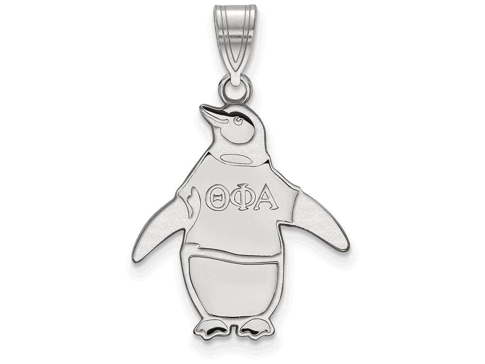 LogoArt Sterling Silver Theta Phi Alpha Medium Pendant Necklace