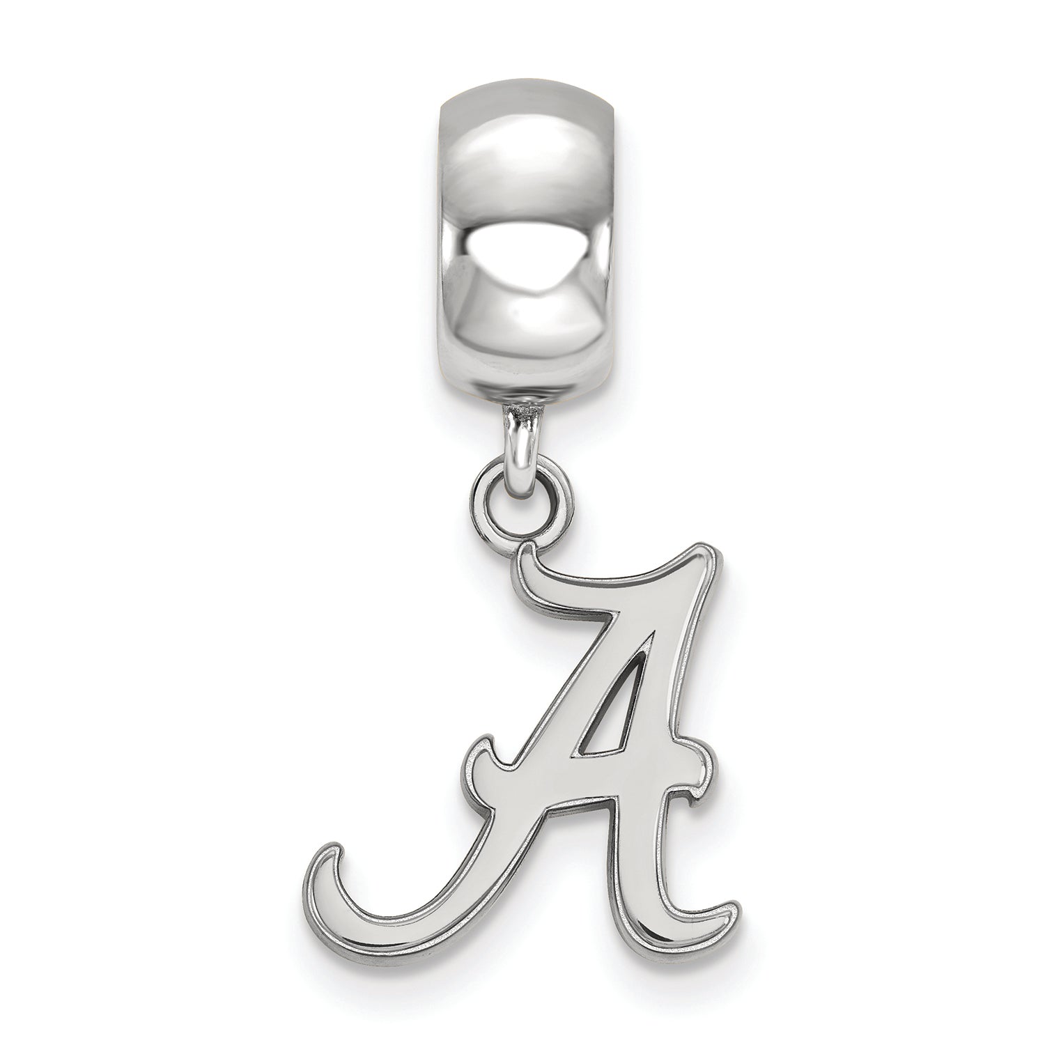LogoArt Sterling Silver University Of Alabama Bead Charm Charm Small Dangle Bead Charm