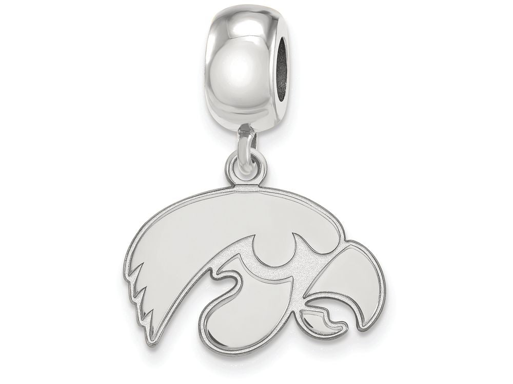 LogoArt Sterling Silver University Of Iowa Bead Charm Charm Small Dangle Bead Charm