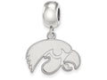 LogoArt Sterling Silver University Of Iowa Bead Charm Charm Small Dangle Bead Charm