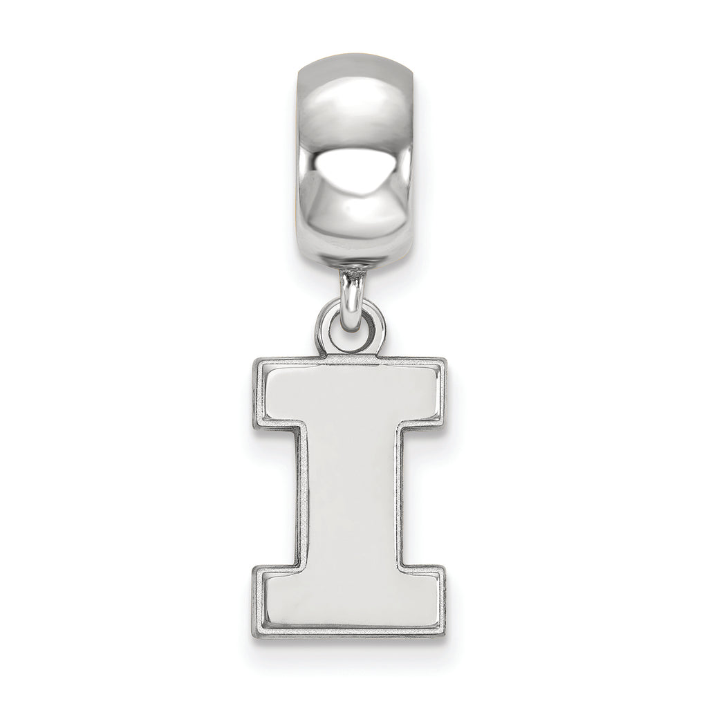 LogoArt Sterling Silver University Of Illinois Bead Charm Charm Small Dangle Bead Charm