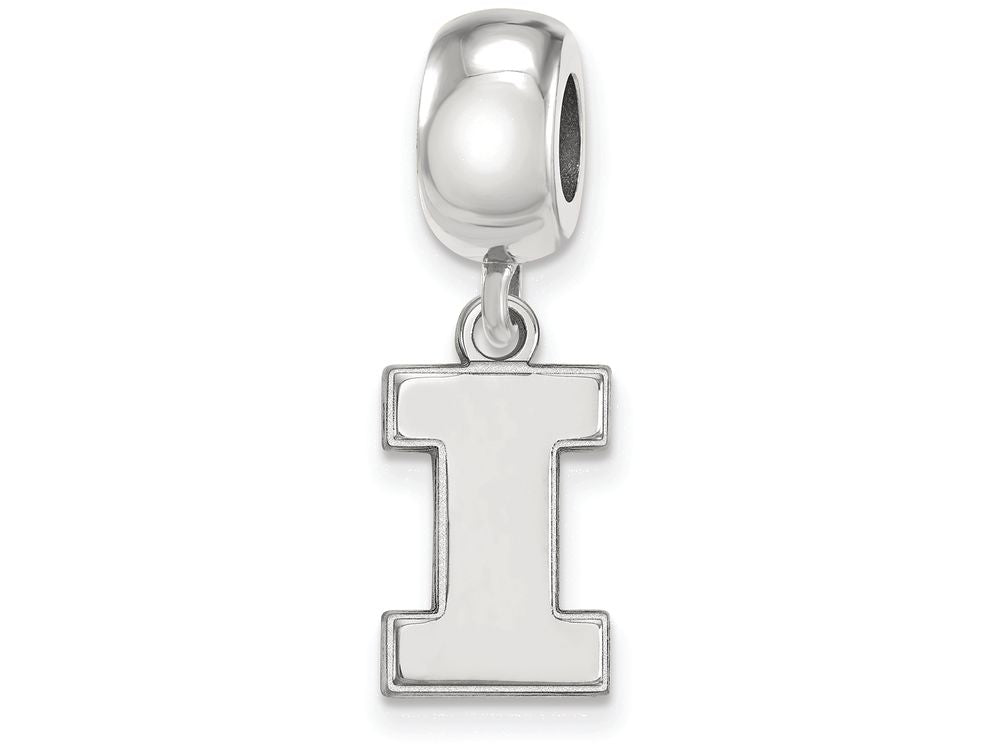 LogoArt Sterling Silver University Of Illinois Bead Charm Charm Small Dangle Bead Charm