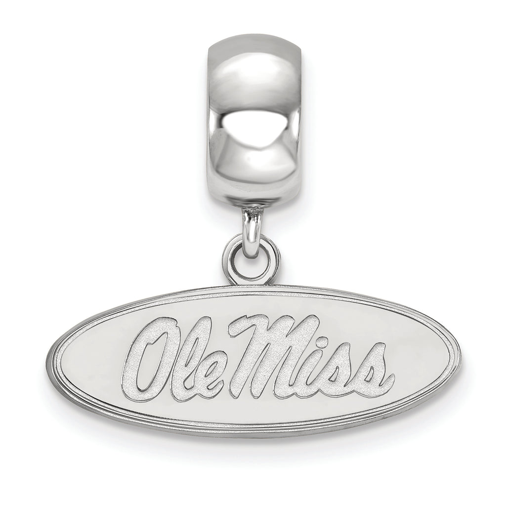 LogoArt Sterling Silver University Of Mississippi Bead Charm Charm Small Dangle Bead Charm
