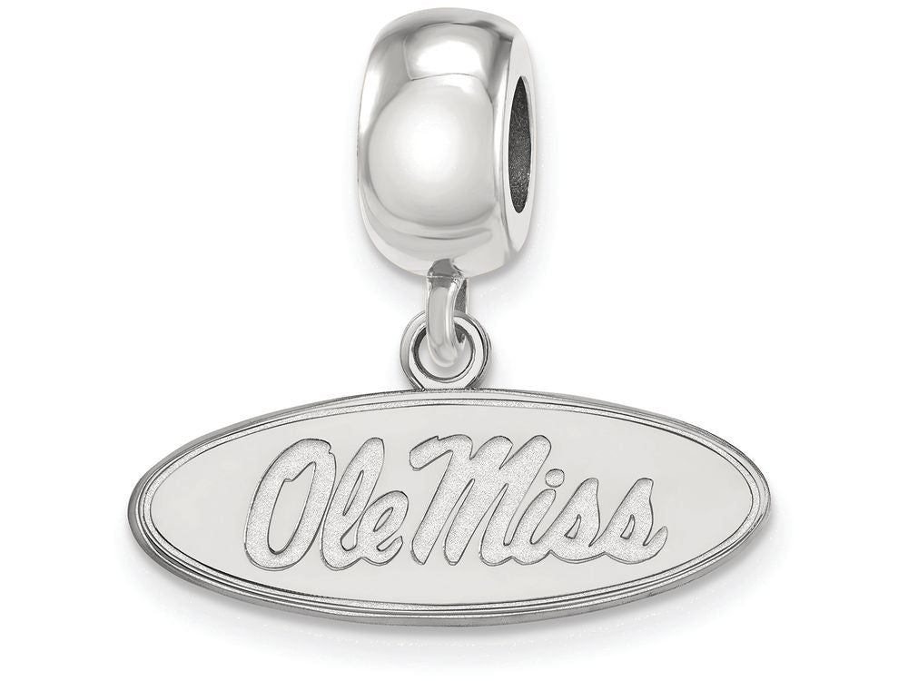 LogoArt Sterling Silver University Of Mississippi Bead Charm Charm Small Dangle Bead Charm