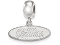 LogoArt Sterling Silver University Of Mississippi Bead Charm Charm Small Dangle Bead Charm