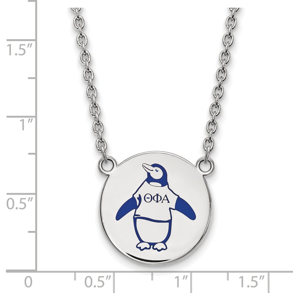 LogoArt Sterling Silver University Of North Dakota Large Enamel Pendant Necklace