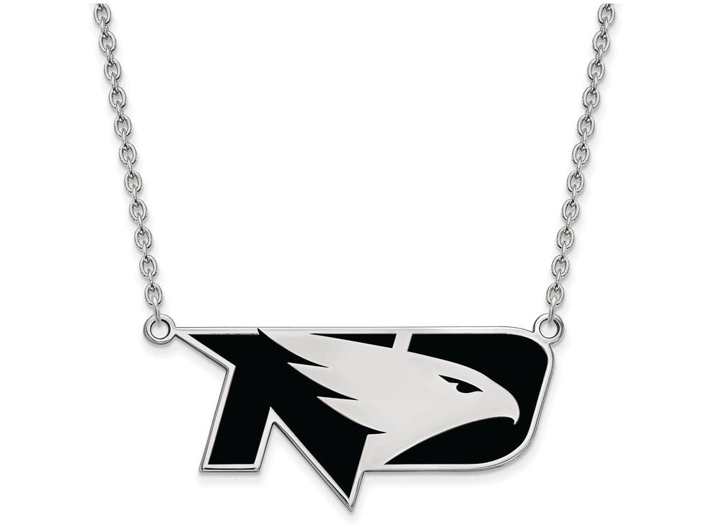 LogoArt Sterling Silver University Of North Dakota Large Enamel Pendant Necklace