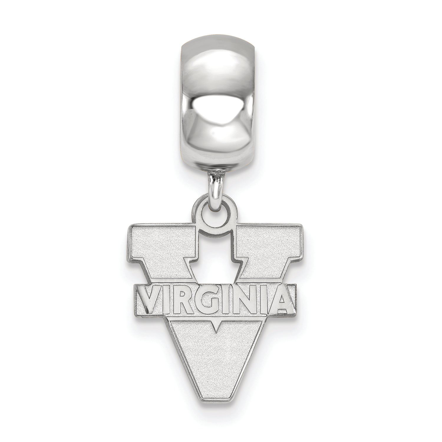 LogoArt Sterling Silver University Of Virginia Bead Charm Charm Small Dangle Bead Charm