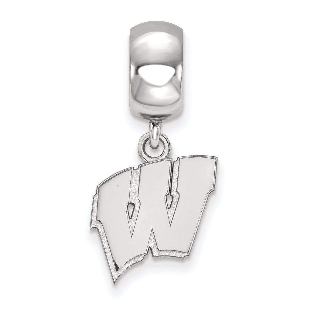 LogoArt Sterling Silver University Of Wisconsin Bead Charm Charm Small Dangle Bead Charm