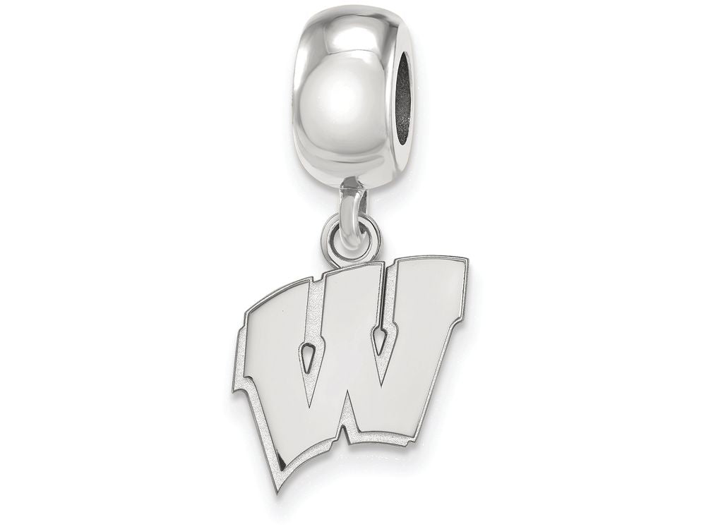 LogoArt Sterling Silver University Of Wisconsin Bead Charm Charm Small Dangle Bead Charm