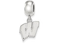 LogoArt Sterling Silver University Of Wisconsin Bead Charm Charm Small Dangle Bead Charm