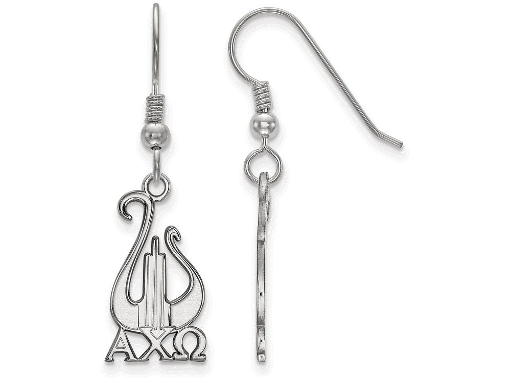 LogoArt Sterling Silver Alpha Chi Omega Medium Dangle Earrings