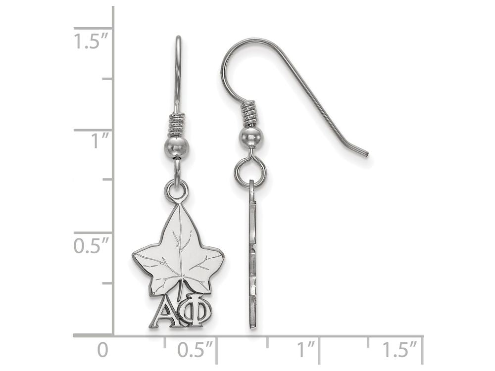 LogoArt Sterling Silver Alpha Phi Medium Dangle Earrings