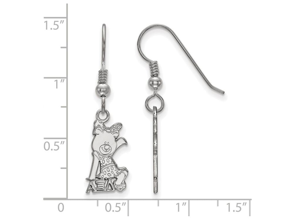 LogoArt Sterling Silver Alpha Xi Delta Medium Dangle Earrings