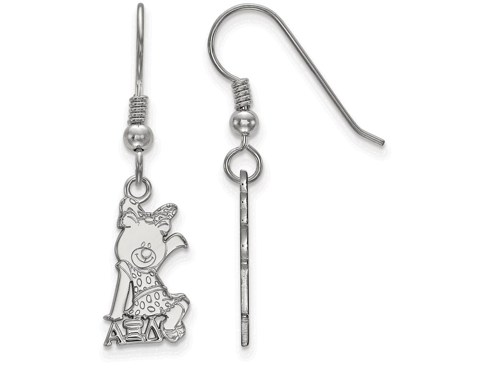 LogoArt Sterling Silver Alpha Xi Delta Medium Dangle Earrings