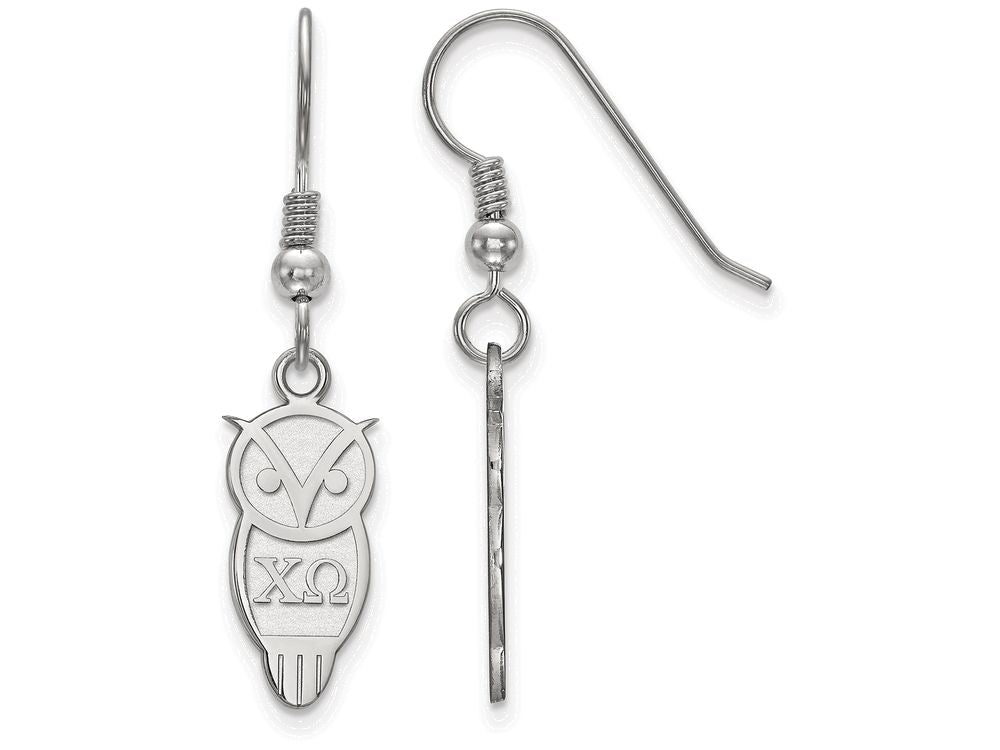 LogoArt Sterling Silver Chi Omega Medium Dangle Earrings