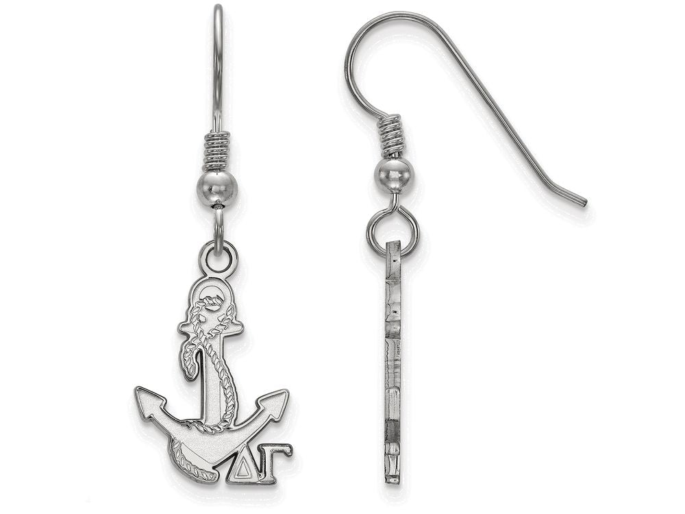 LogoArt Sterling Silver Delta Gamma Medium Dangle Earrings