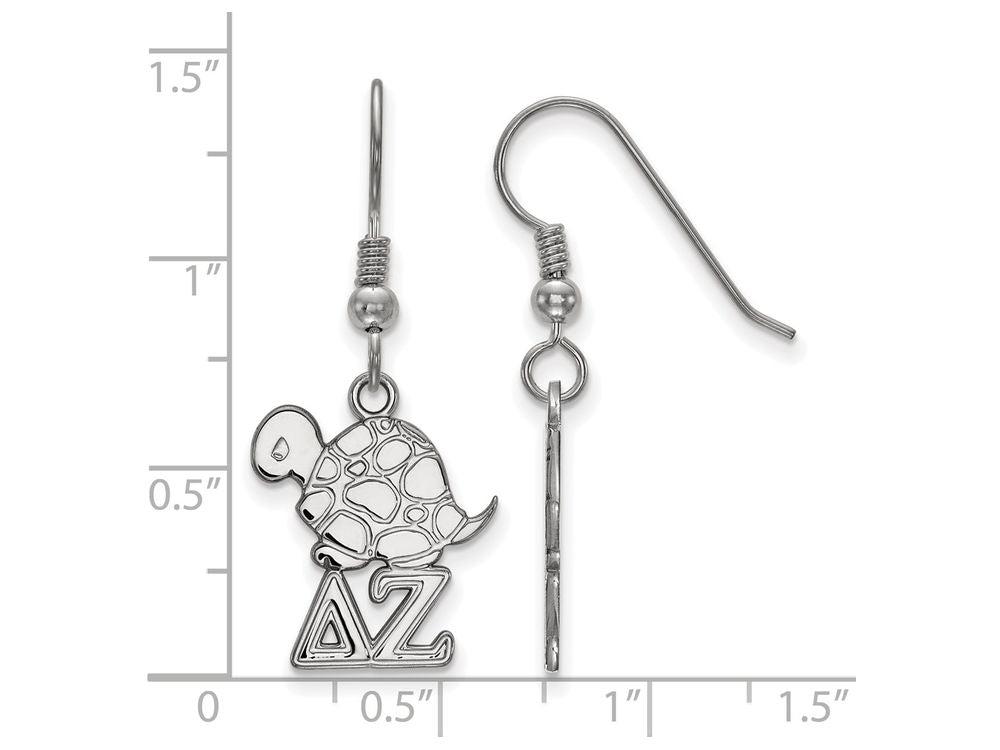 LogoArt Sterling Silver Delta Zeta Medium Dangle Earrings
