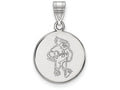 LogoArt Sterling Silver Iowa State University Medium Disc Pendant Necklace