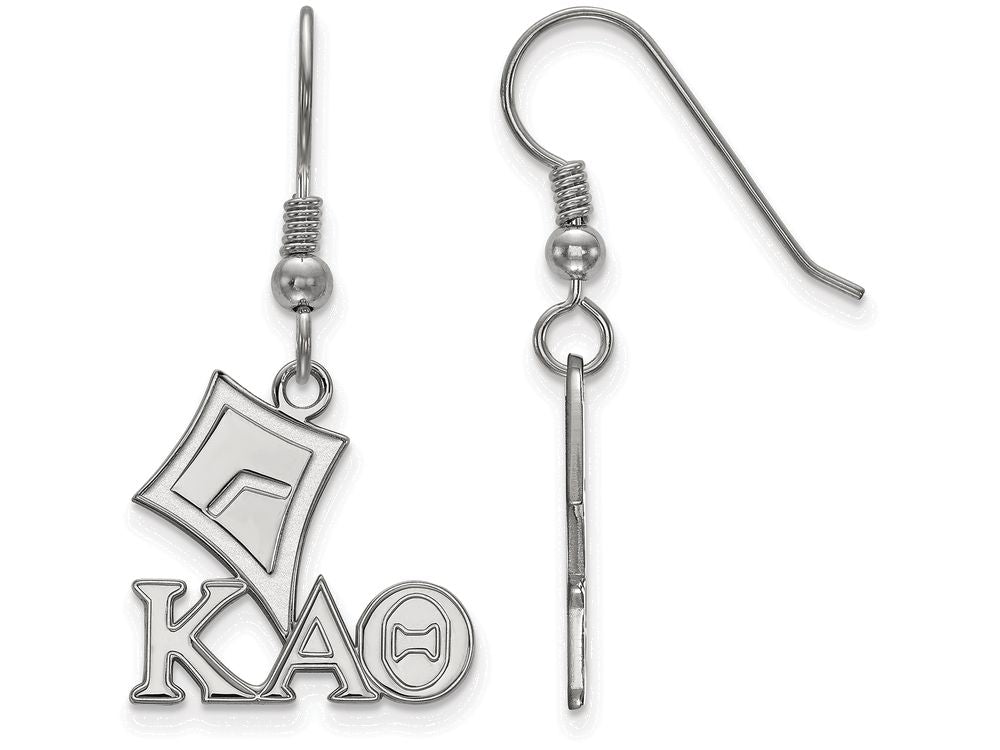 LogoArt Sterling Silver Kappa Alpha Theta Medium Dangle Earrings