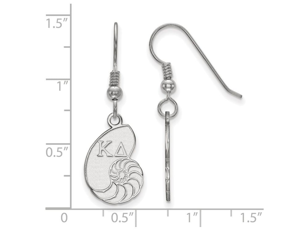 LogoArt Sterling Silver Kappa Delta Medium Dangle Earrings