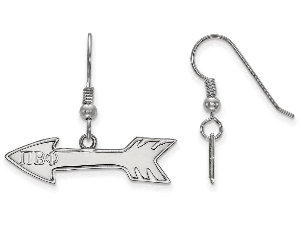 LogoArt Sterling Silver Pi Beta Phi Medium Dangle Earrings
