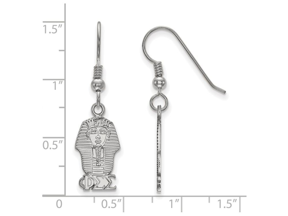 LogoArt Sterling Silver Phi Sigma Sigma Medium Dangle Earrings