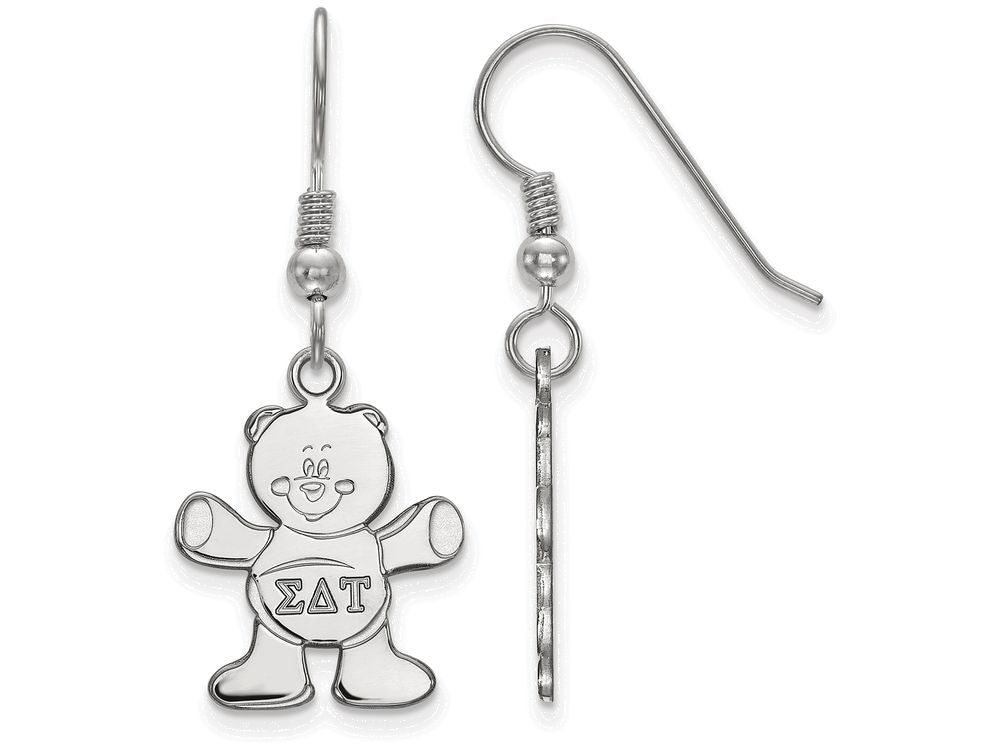LogoArt Sterling Silver Sigma Delta Tau Medium Dangle Earrings