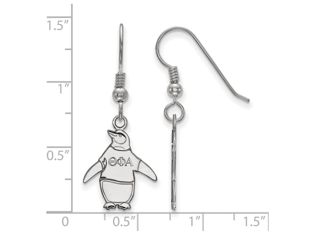 LogoArt Sterling Silver Theta Phi Alpha Medium Dangle Earrings