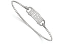 Logoart 925 Sterling Silver University Of Southern California Small Ctr Wire Bangle