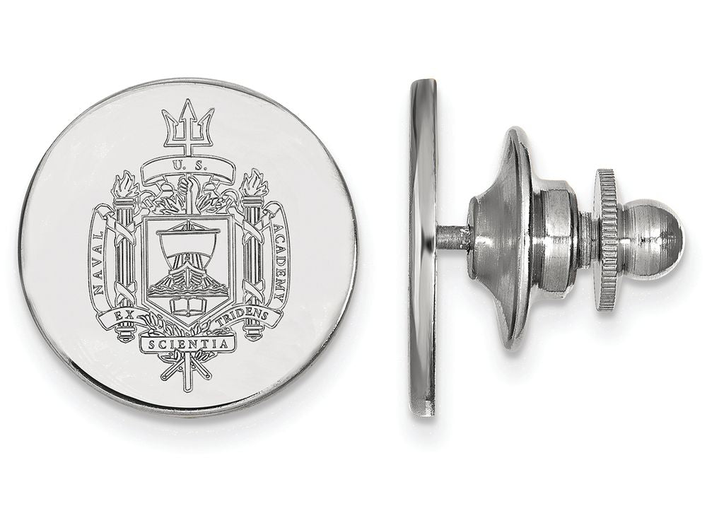 LogoArt Sterling Silver Navy Crest Lapel Pin