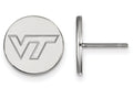 LogoArt Sterling Silver Virginia Tech Small Disc Earrings