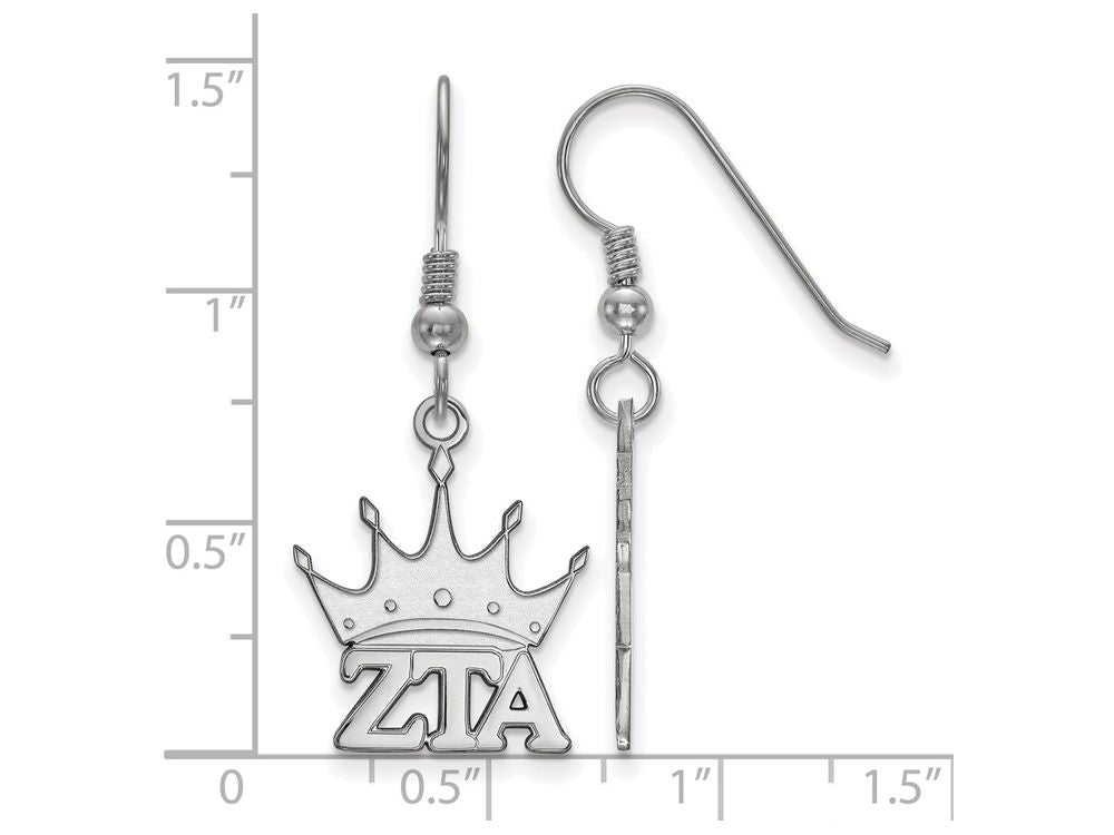 LogoArt Sterling Silver Zeta Tau Alpha Medium Dangle Earrings
