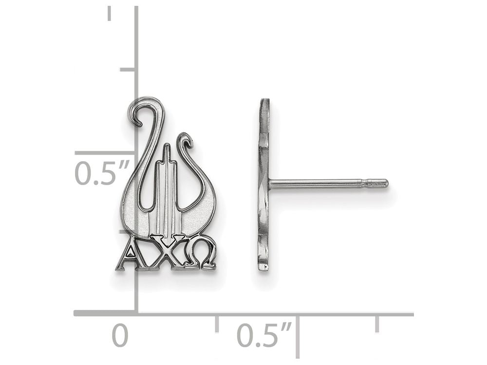 LogoArt Sterling Silver Alpha Chi Omega Extra Small Post Earrings