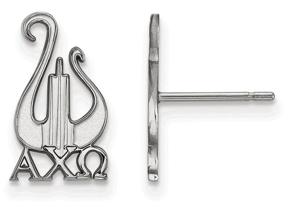 LogoArt Sterling Silver Alpha Chi Omega Extra Small Post Earrings