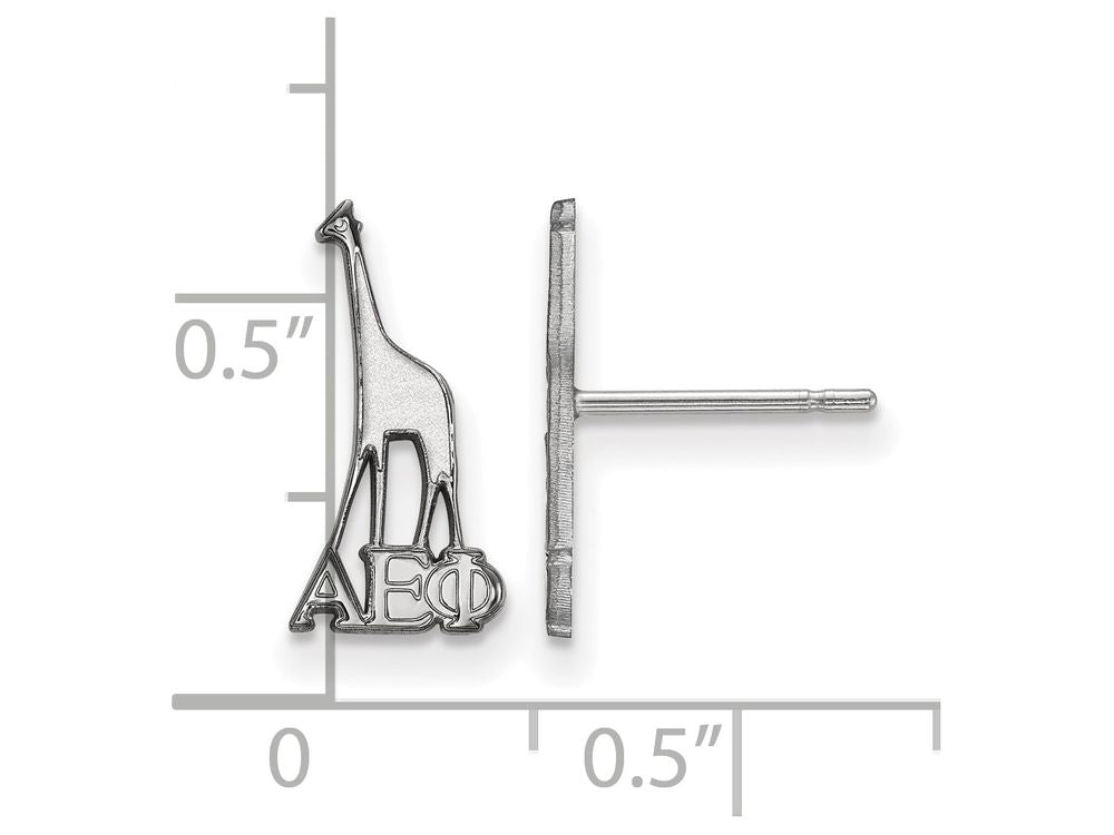 LogoArt Sterling Silver Alpha Epsilon Phi Extra Small Post Earrings