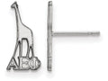 LogoArt Sterling Silver Alpha Epsilon Phi Extra Small Post Earrings
