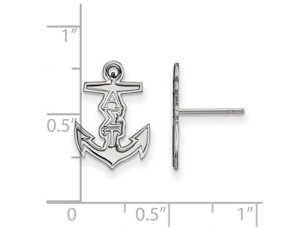LogoArt Sterling Silver Alpha Sigma Tau Extra Small Post Earrings