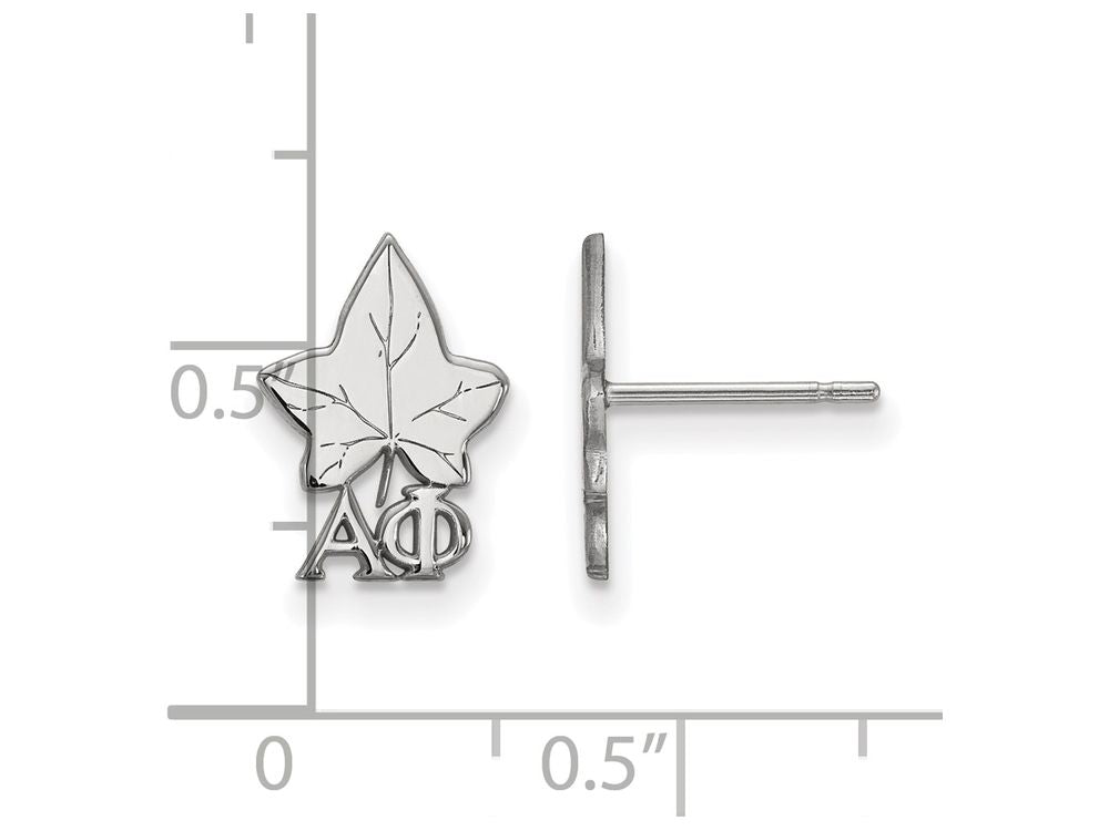 LogoArt Sterling Silver Alpha Phi Extra Small Post Earrings