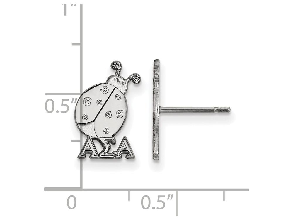 LogoArt Sterling Silver Alpha Sigma Alpha Extra Small Post Earrings