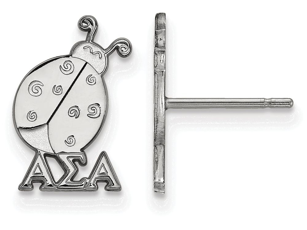 LogoArt Sterling Silver Alpha Sigma Alpha Extra Small Post Earrings