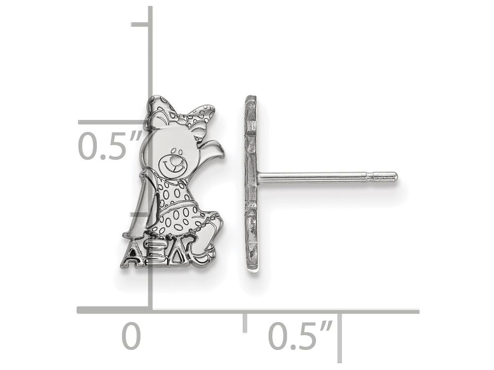 LogoArt Sterling Silver Alpha Xi Delta Extra Small Post Earrings