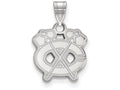LogoArt Sterling Silver Chicago Blackhawks Small Pendant Necklace