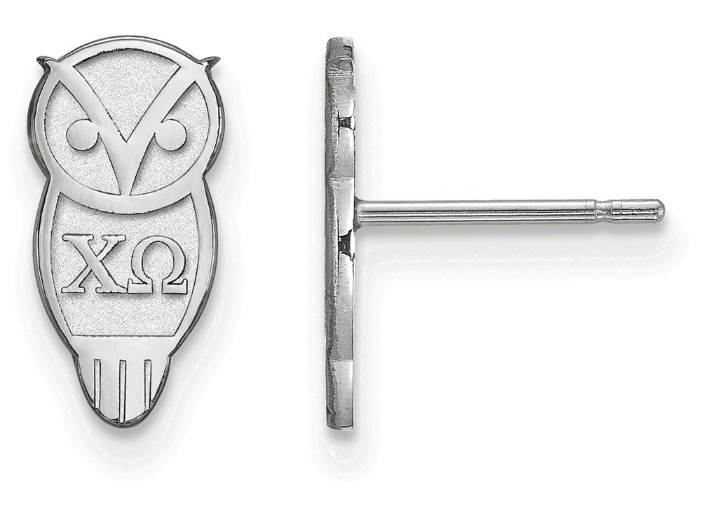 LogoArt Sterling Silver Chi Omega Extra Small Post Earrings
