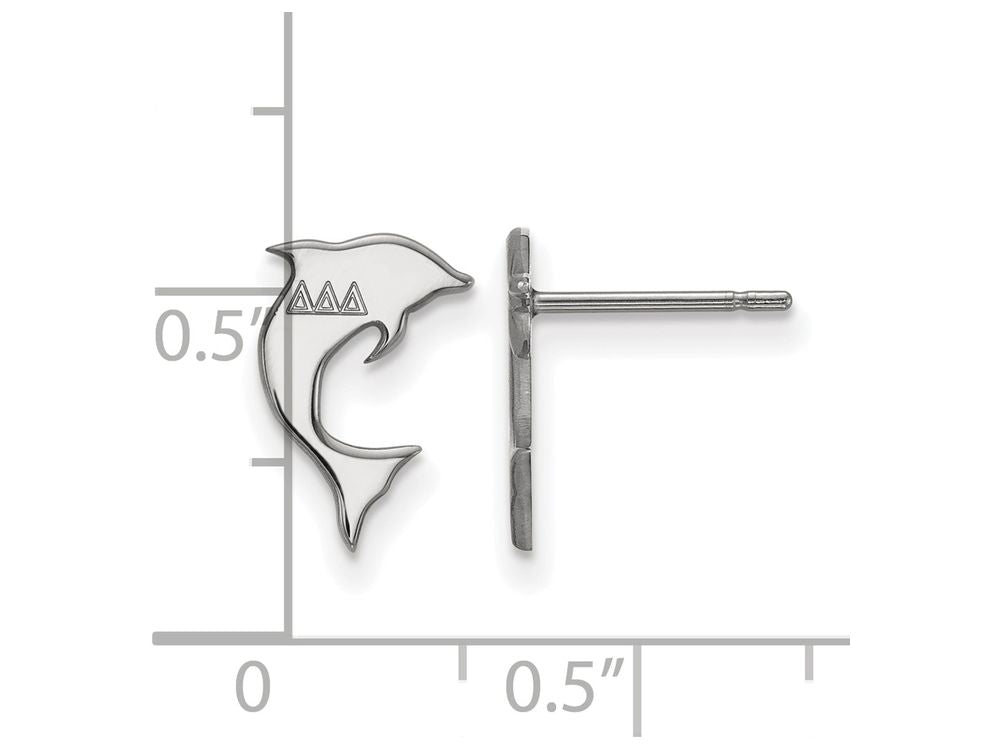 LogoArt Sterling Silver Delta Delta Delta Extra Small Post Earrings