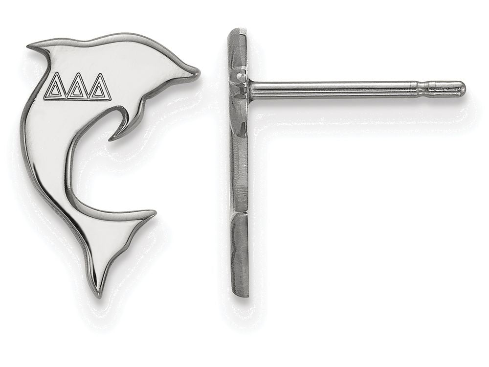 LogoArt Sterling Silver Delta Delta Delta Extra Small Post Earrings