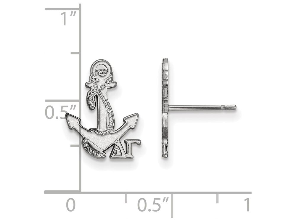 LogoArt Sterling Silver Delta Gamma Extra Small Post Earrings