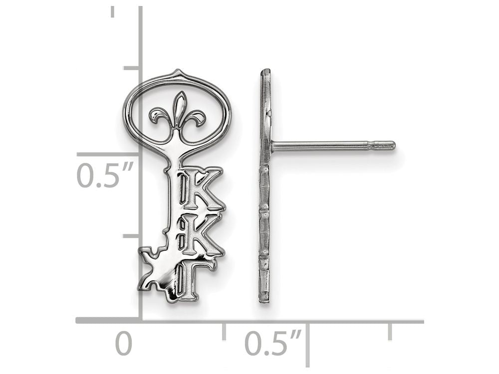 LogoArt Sterling Silver Kappa Kappa Gamma Extra Small Post Earrings